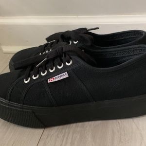 Superga 2790 Platform FULL BLACK Sneakers Size 9